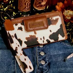 Wrangler Cow Print RFID Wallet for Women Card Cases & Money Organizer